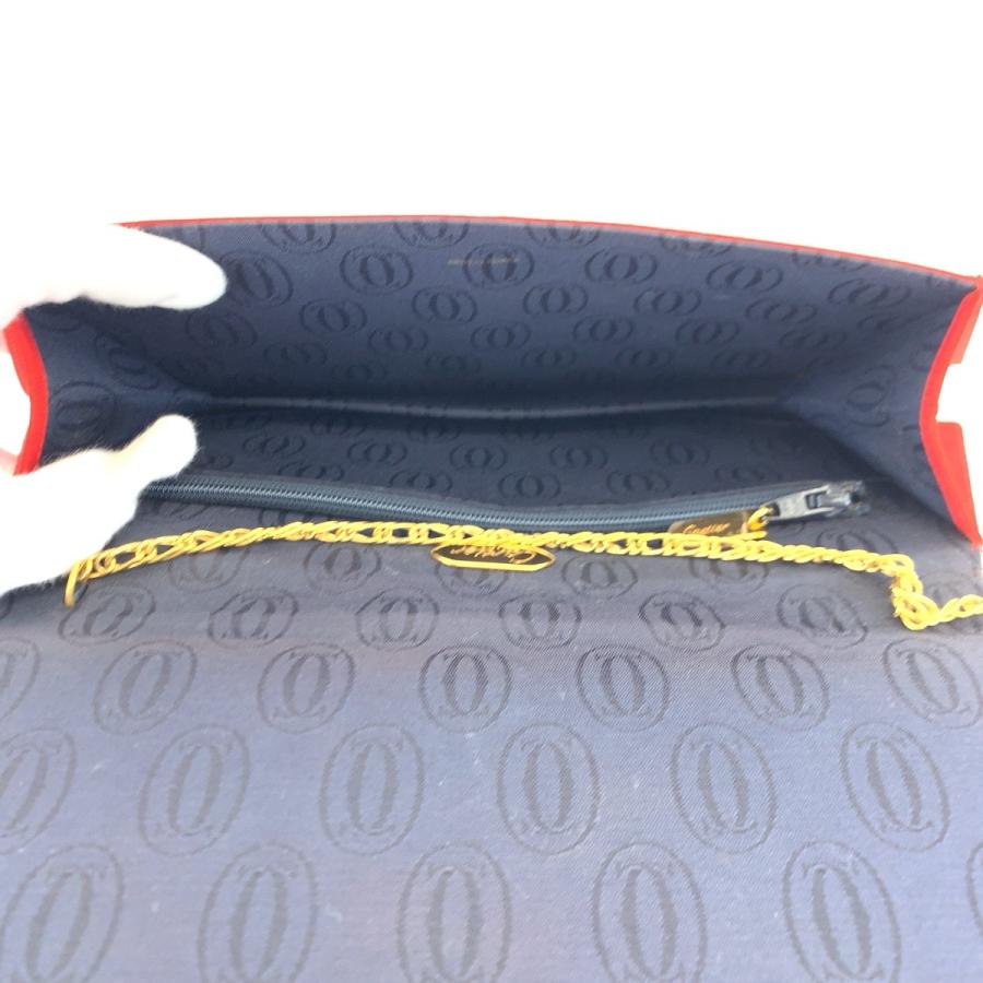 【美品】Cartierシルク製チェーンショルダー 楽天市場】チェーンバッグ（ブランドカルティエ）（レディースバッグ