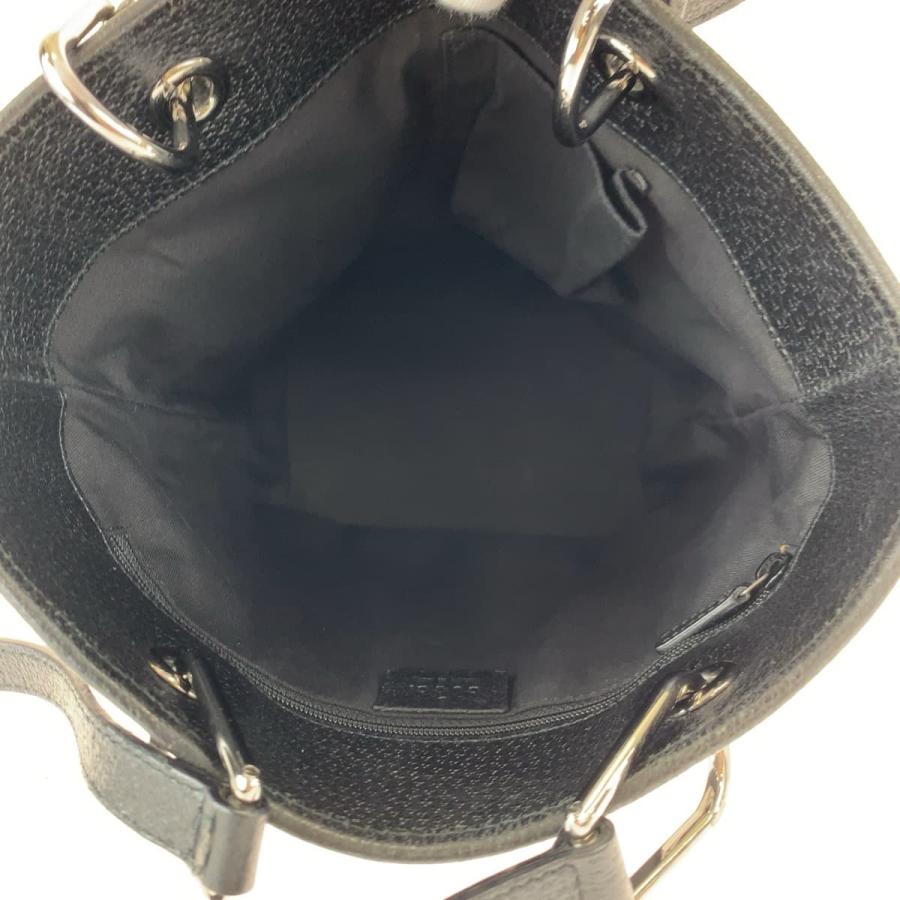 GUCCI（グッチ） 美品 ブラック シルバー金具 GGキャンバス/レザー
