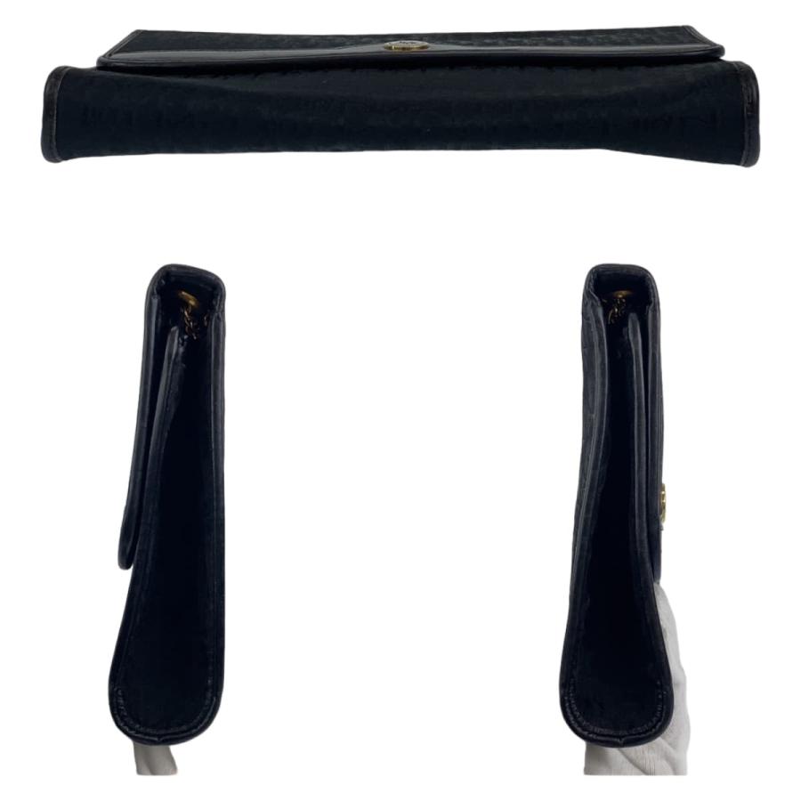 美品 Dior ディオール ヴィンテージ トロッター ブラック ゴールド金具