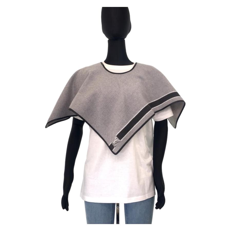 美品 LOUIS VUITTON ルイヴィトン 23AW ショール70 エクスプローラー グレー ネイビー ウール M79288 ショール ストール 405636 | LOUIS VUITTON | 04