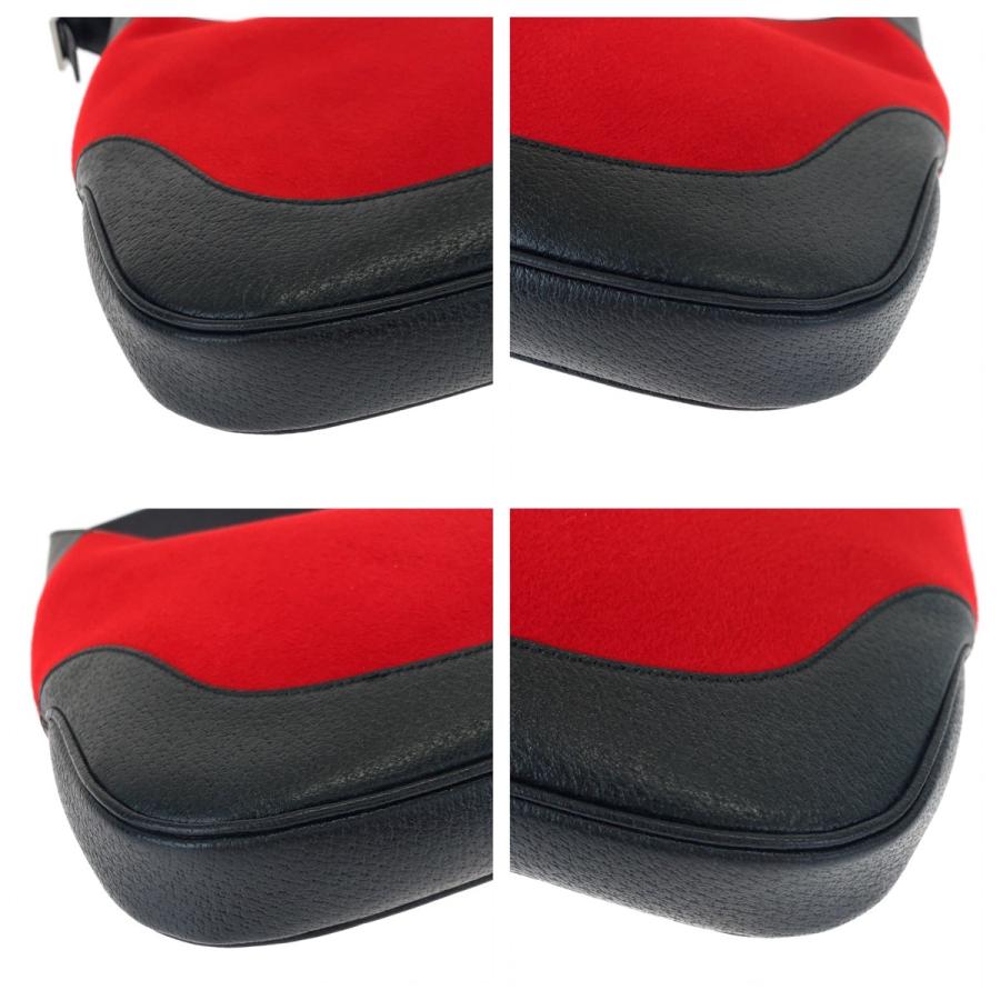 GUCCI（グッチ） 美品 ジャッキー レッド 赤 ブラック 黒 シルバー金具 