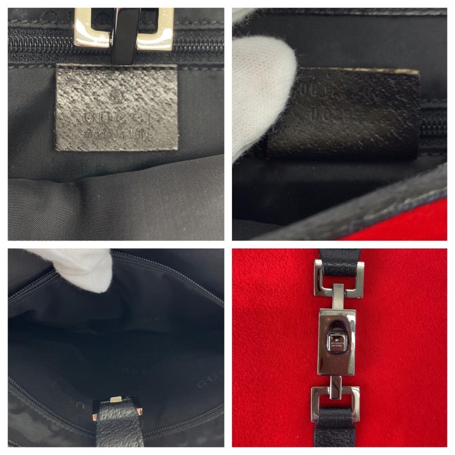 GUCCI（グッチ） 美品 ジャッキー レッド 赤 ブラック 黒 シルバー金具 