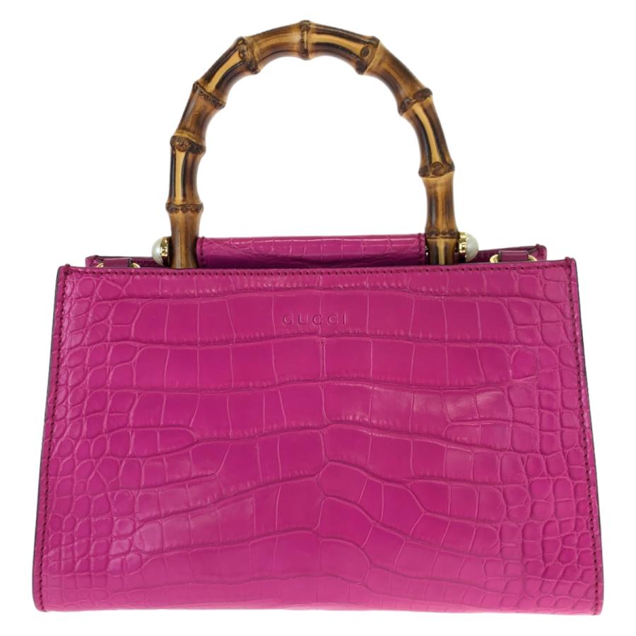 GUCCI（グッチ） 希少 美品 バンブー ニムフェア ピンク ブラウン