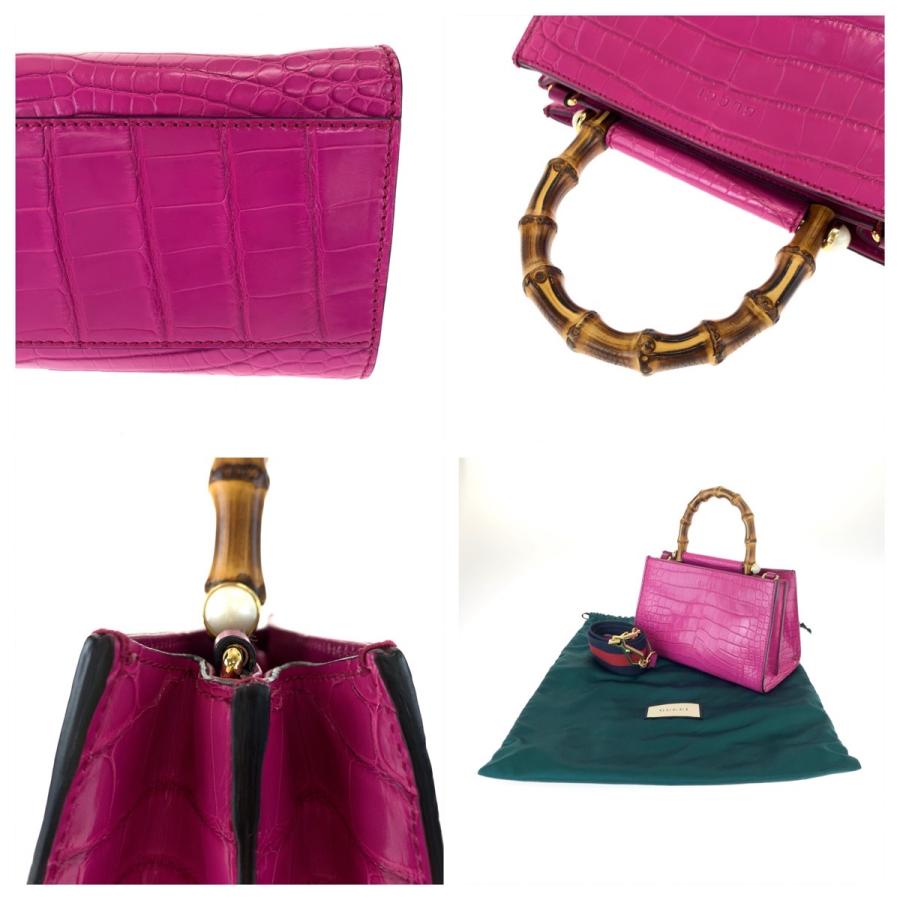 GUCCI（グッチ） 希少 美品 バンブー ニムフェア ピンク ブラウン