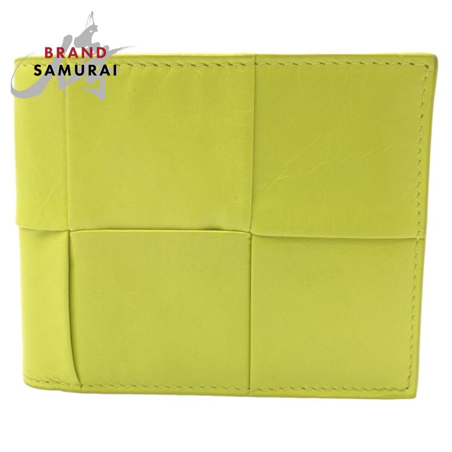 美品 ボッテガヴェネタ マキシイントレチャート カセット イエロー 黄