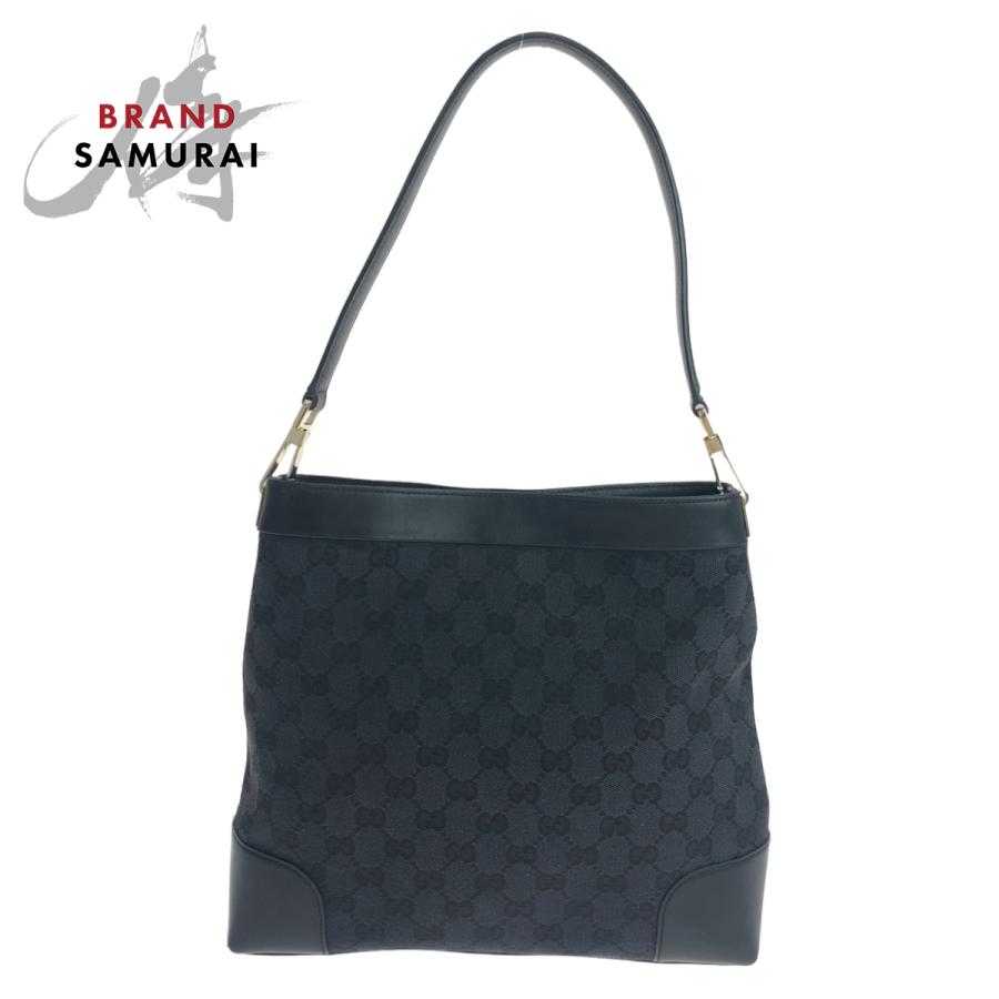 GUCCI（グッチ） GG柄 ブラック 黒 シルバー金具 GGキャンバス 001