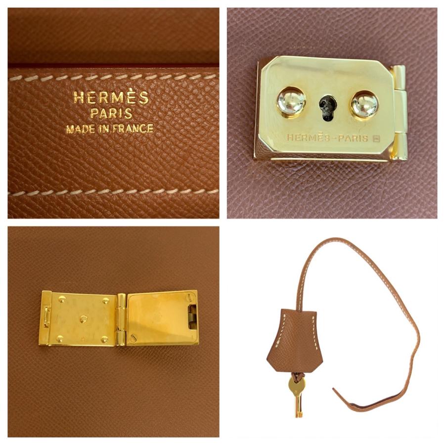 HERMES（エルメス） 美品 サックアデペッシュ41 ゴールド ブラウン 茶