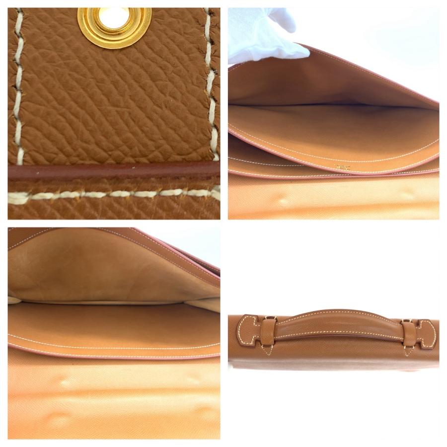 HERMES（エルメス） 美品 サックアデペッシュ41 ゴールド ブラウン 茶