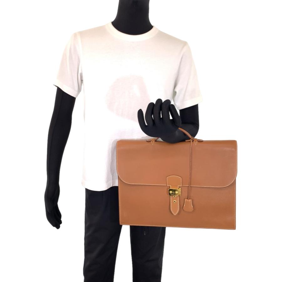 HERMES（エルメス） 美品 サックアデペッシュ41 ゴールド ブラウン 茶