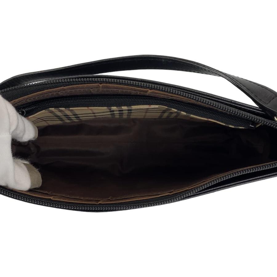 BURBERRY（バーバリー） 美品 中チェック柄 ブラック シルバー金具