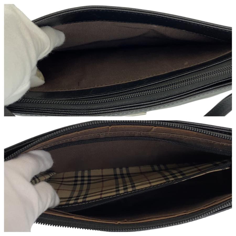 BURBERRY（バーバリー） 美品 中チェック柄 ブラック シルバー金具