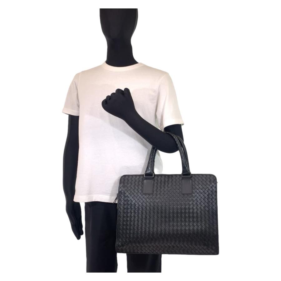 新品同様　ボッテガヴェネタ ビジネスバッグ A4◎ イントレチャート 黒 BOTTEGAVENETA ボッテガヴェネタ イントレチャート ブラック 黒 レザー