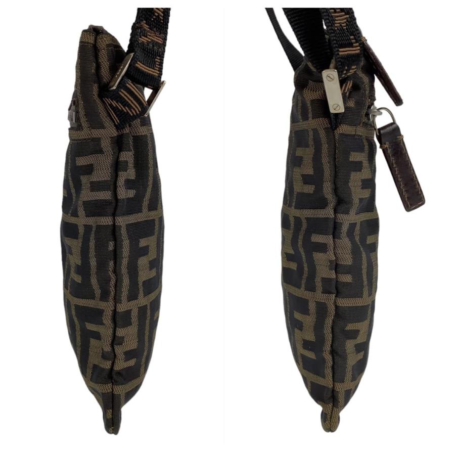 FENDI（フェンディ） 美品 ズッカ ブラウン シルバー金具 キャンバス