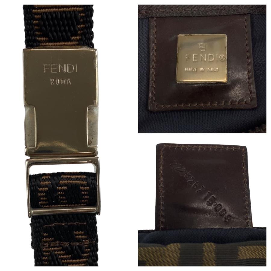 FENDI（フェンディ） 美品 ズッカ ブラウン シルバー金具 キャンバス