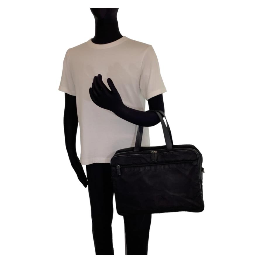 プラダ PRADA ビジネスバッグ ブリーフケース ブラック 三角ロゴ 2way PRADA（プラダ） 三角ロゴプレート ビジネスバッグ ブリーフケース