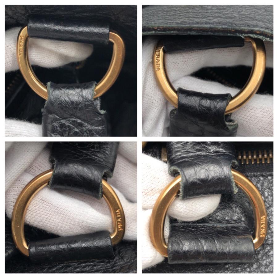 PRADA 美品 プラダ ヴィッテロダイノ テスート 三角ロゴ