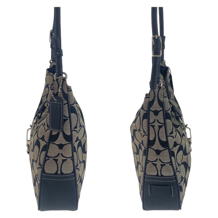 COACH（コーチ） 美品 シグネチャー グレー ブラック シルバー金具 