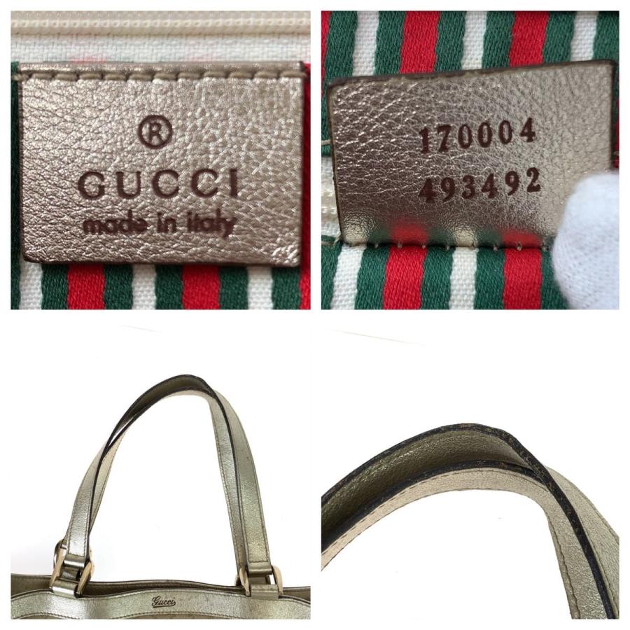 GUCCI（グッチ） 美品 アビー ベージュ ゴールド 金 GGキャンバス 