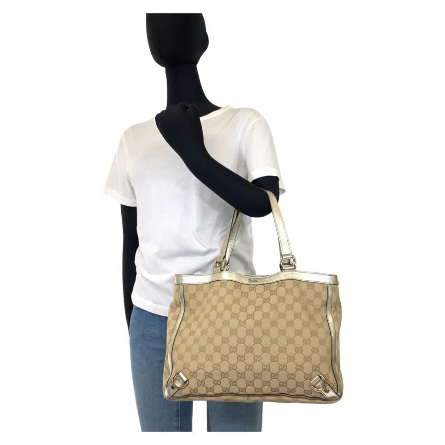 GUCCI（グッチ） 美品 アビー ベージュ ゴールド 金 GGキャンバス