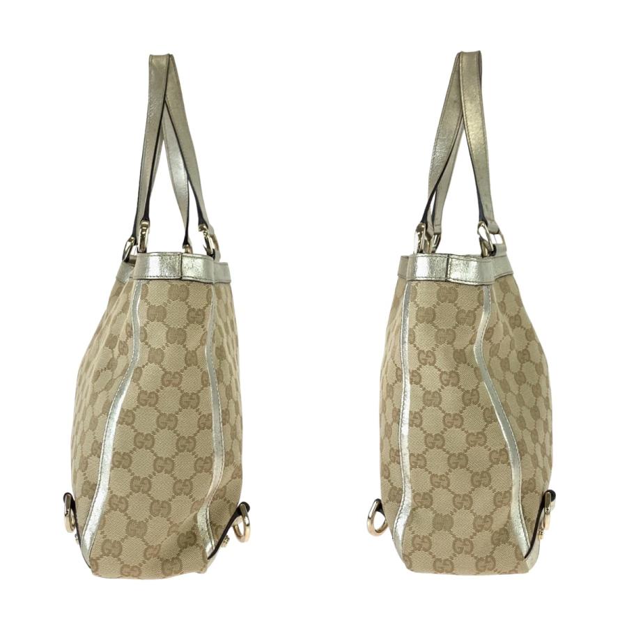 GUCCI（グッチ） 美品 アビー ベージュ ゴールド 金 GGキャンバス