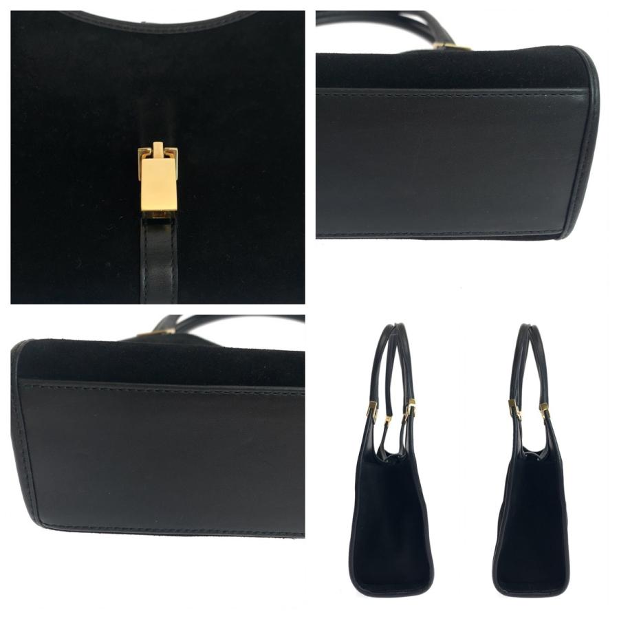 美品 GUCCI グッチ ジャッキー ブラック 黒 ゴールド金具 スウェード 002 1068 ハンドバッグ 肩掛け レディース 406024 【中古】 GUCCI（グッチ） 美品 ジャッキー ブラック 黒 ゴールド金具