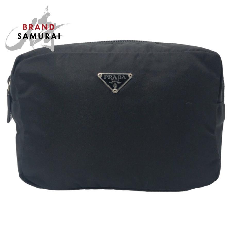 PRADA（プラダ） テスート 三角ロゴ ブラック 黒 シルバー金具