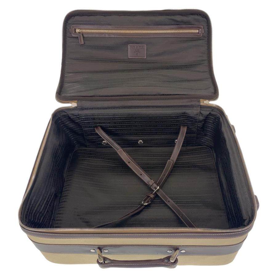 PRADA（プラダ） 美品 ロゴジャガード ベージュ ブラウン キャンバス