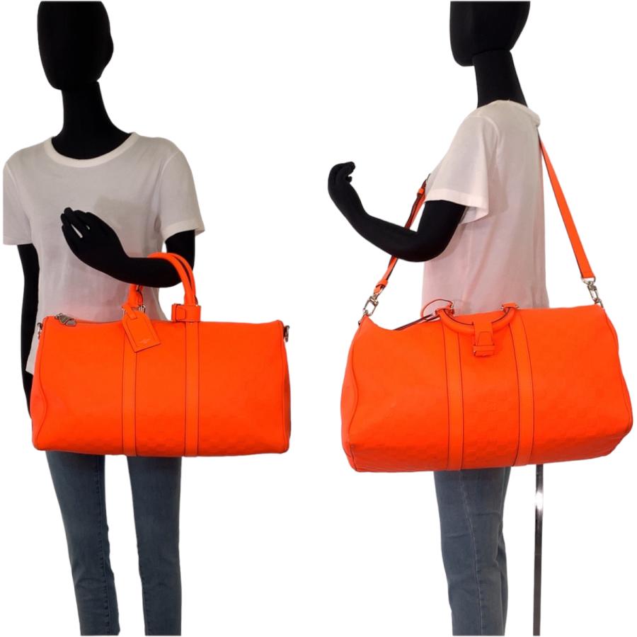 LOUIS VUITTON ダミエ・アンフィニ キーポル・バンドリエール45 ダミエ・アンフィニ キーポル・バンドリエール45 ネプテューヌ