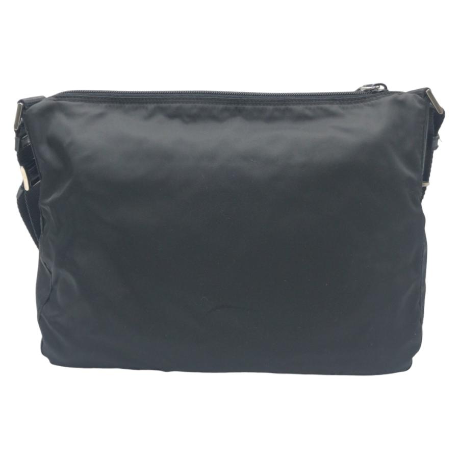 PRADA 美品 プラダ テスート 三角ロゴ ブラック 黒 シルバー金具  