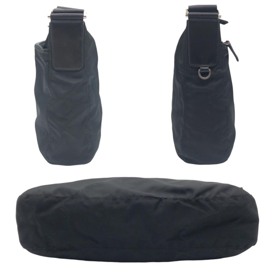 PRADA 美品 プラダ テスート 三角ロゴ ブラック 黒 シルバー金具  