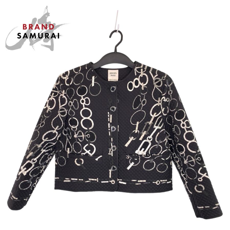 HERMES（エルメス） 新品 23AW シェーヌダンクル柄 サイズ40 ブラック 