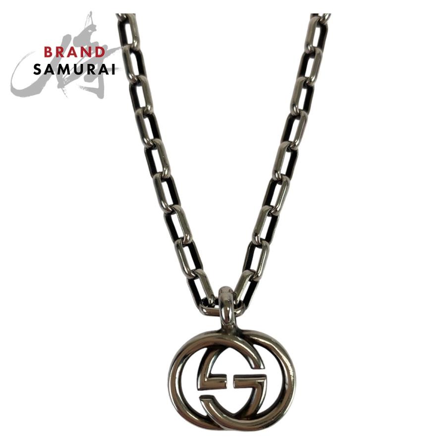 GUCCI（グッチ） 美品 GGロゴ インターロッキング 男女兼用 シルバー 