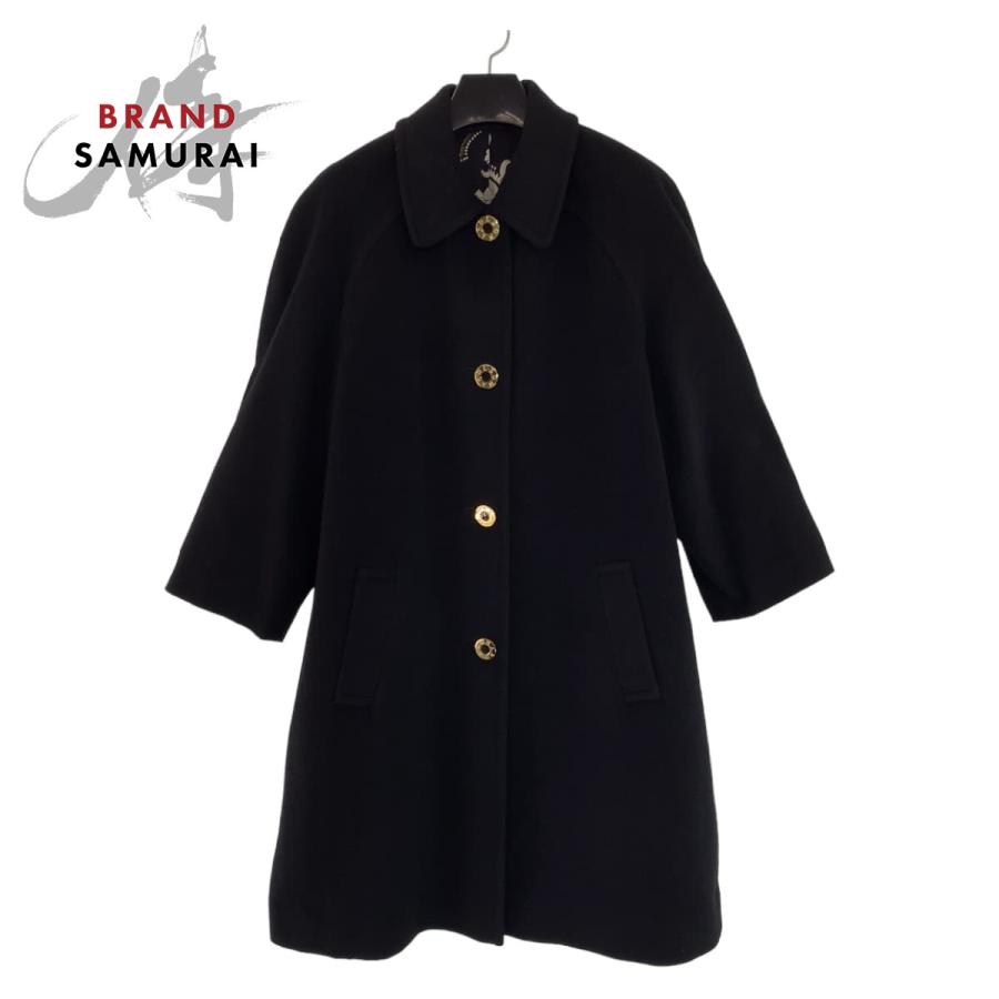 LEONARD（レオナール） 美品 11AR ブラック 黒 ゴールド金具 カシミヤ