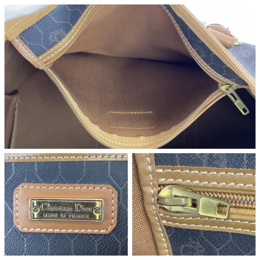 美品 Dior ディオール ヴィンテージ ハニカム柄 ブラック 黒 ブラウン ゴールド金具 レザー ボストンバッグ 旅行バッグ レディース 406309 |  | 07