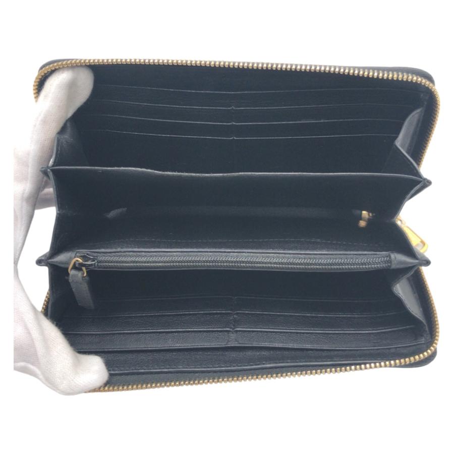 SAINT LAURENT サンローラン YSL ブラック 黒 ゴールド金具 レザー 