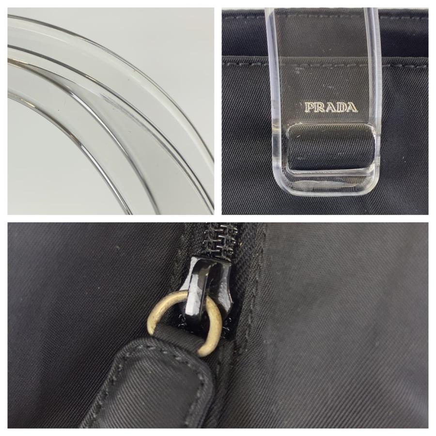 PRADA（プラダ） 美品 テスート 三角ロゴ プラハンドル ブラック