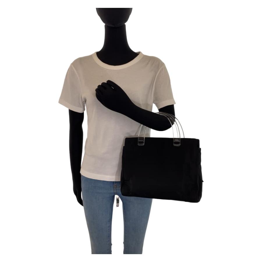 PRADA（プラダ） 美品 テスート 三角ロゴ プラハンドル ブラック