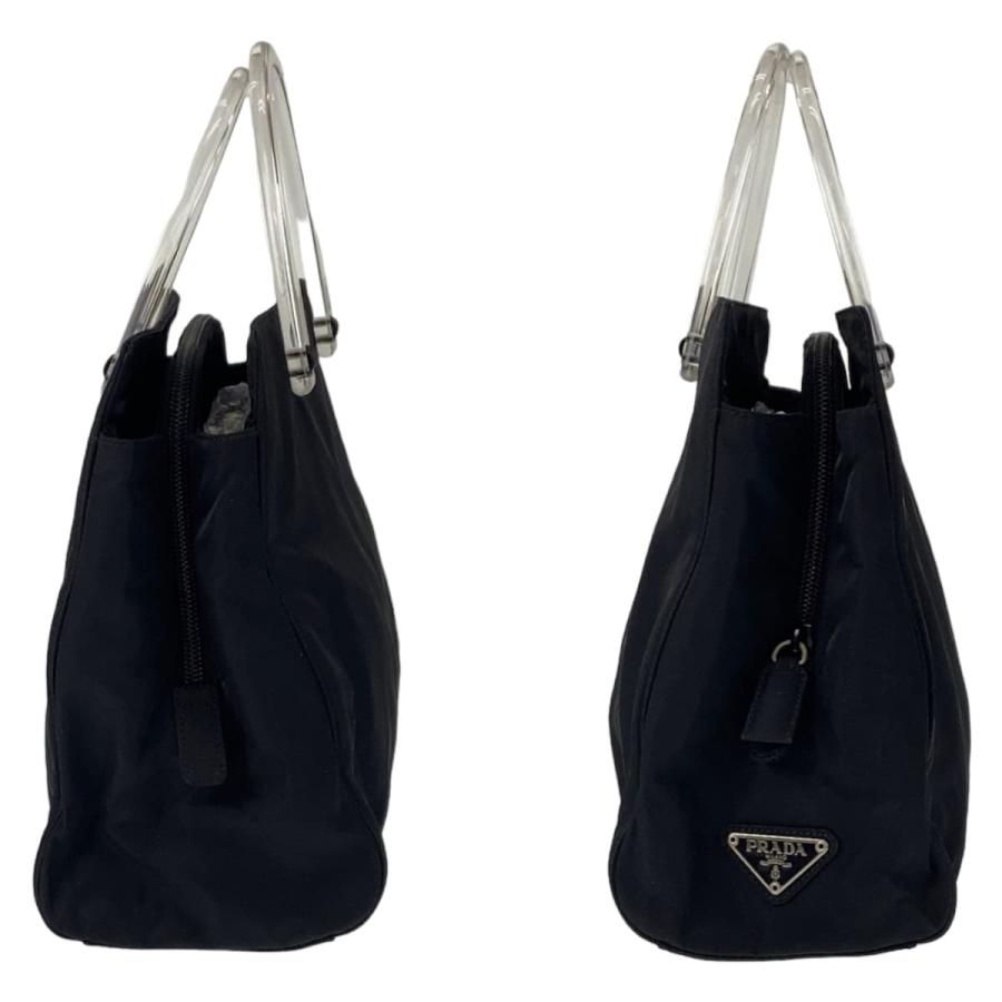 PRADA（プラダ） 美品 テスート 三角ロゴ プラハンドル ブラック