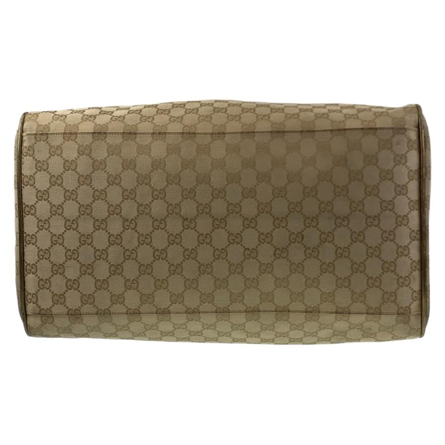 美品✨ グッチ キャンバス ボストンバッグ ベージュ GG レザー 金具付 GUCCI（グッチ） 美品 GG柄 ベージュ ゴールド 金 ゴールド金具 GG