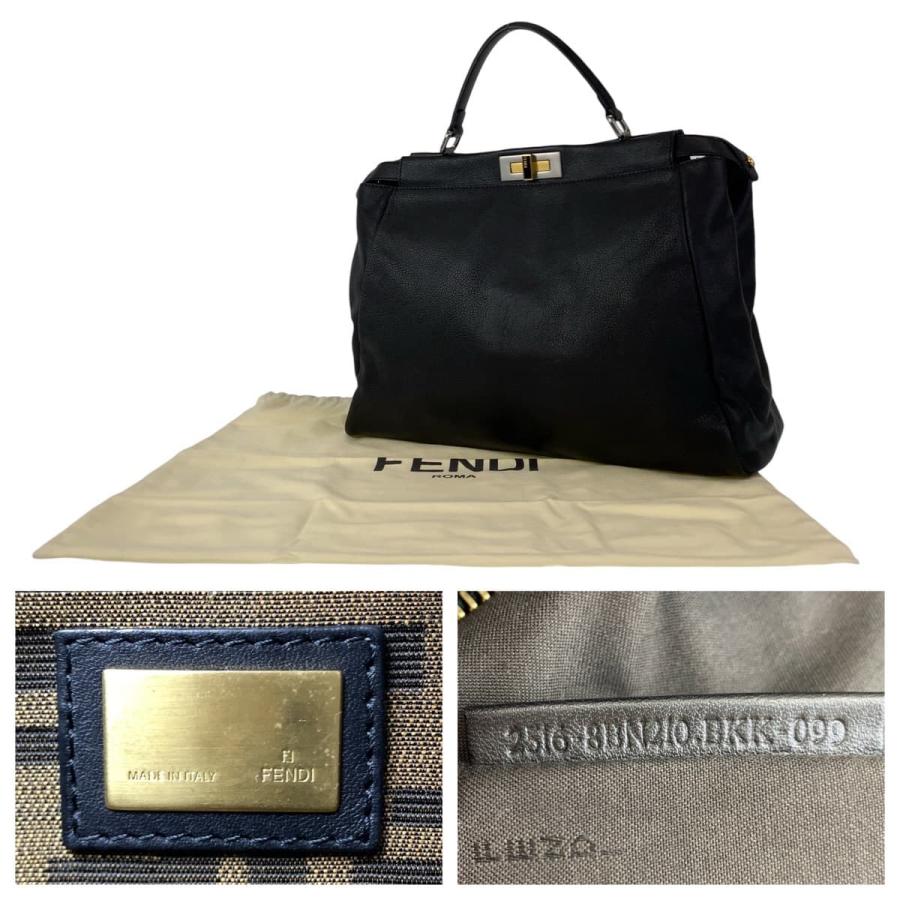 FENDI（フェンディ） 美品 ピーカブーラージ 男女兼用 ブラック 黒 