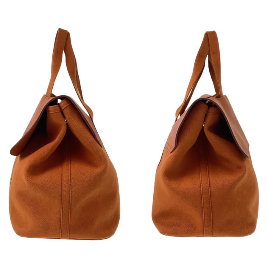 HERMES エルメス ヴァルパライソ GM オレンジ シルバー金具 トワル 