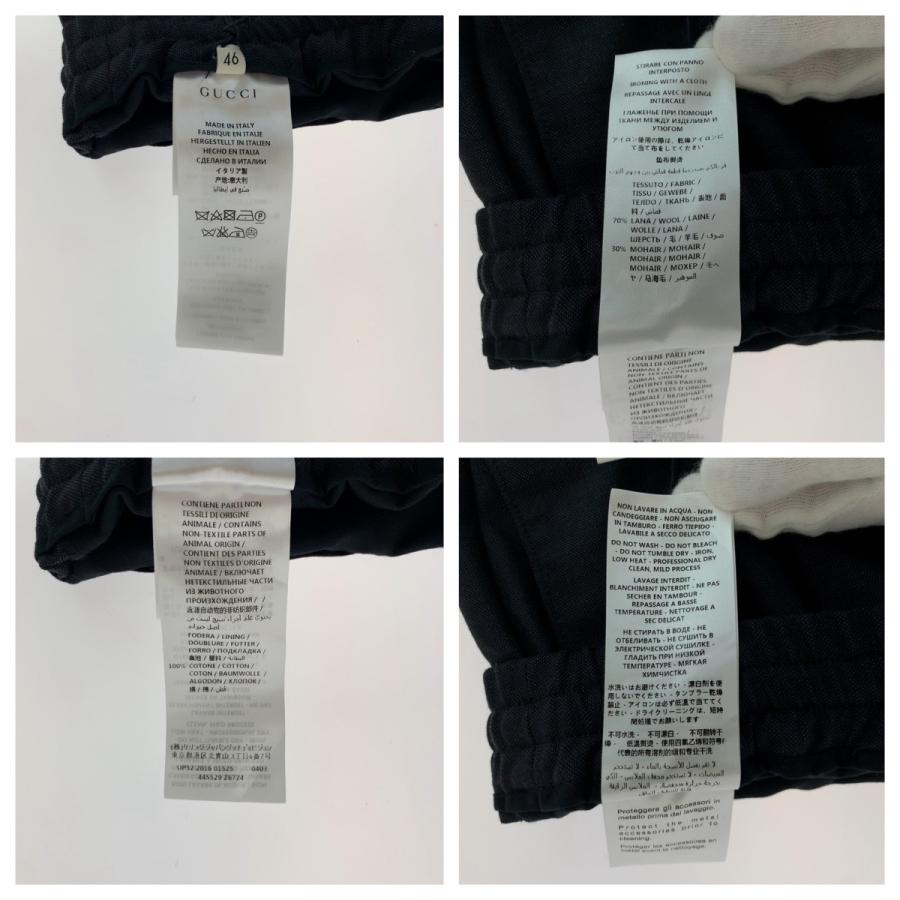 新品未使用 GUCCI グッチ サイズ46 ブラック 黒 ウール コットン モヘヤ 445529 パンツ 長ズボン  メンズ 406441 新品 | GUCCI | 02
