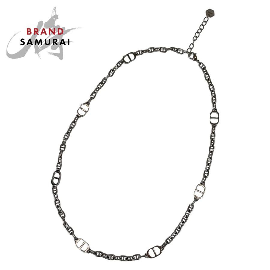 美品 Dior ディオール CDロゴ シルバー 銀 シルバー ネックレス ペンダント 男女兼用 406470 | 