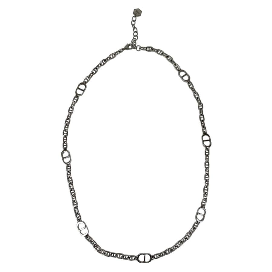 美品 Dior ディオール CDロゴ シルバー 銀 シルバー ネックレス ペンダント 男女兼用 406470 |  | 01