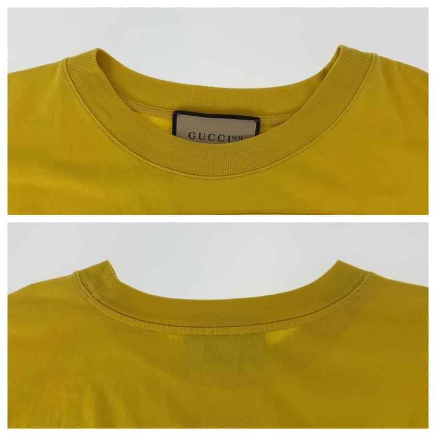 GUCCI（グッチ） 美品 サイズL イエロー コットン 655459 XJDXM 半袖T