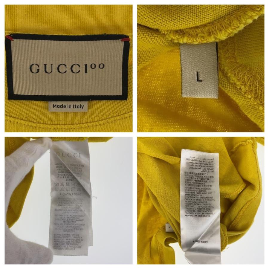 GUCCI（グッチ） 美品 サイズL イエロー コットン 655459 XJDXM 半袖T