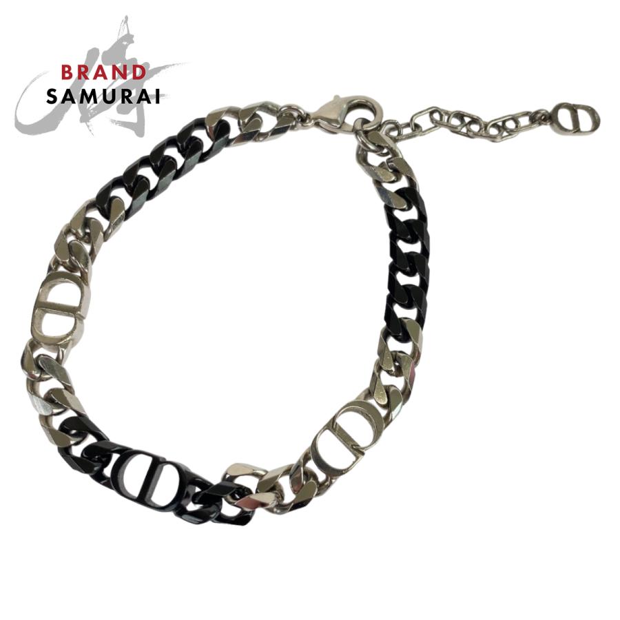 Dior ディオール CD 1947  Birkenstockコラボ シルバー ブラック 黒 メタル ブレスレット CDロゴ メンズ 406670 | 