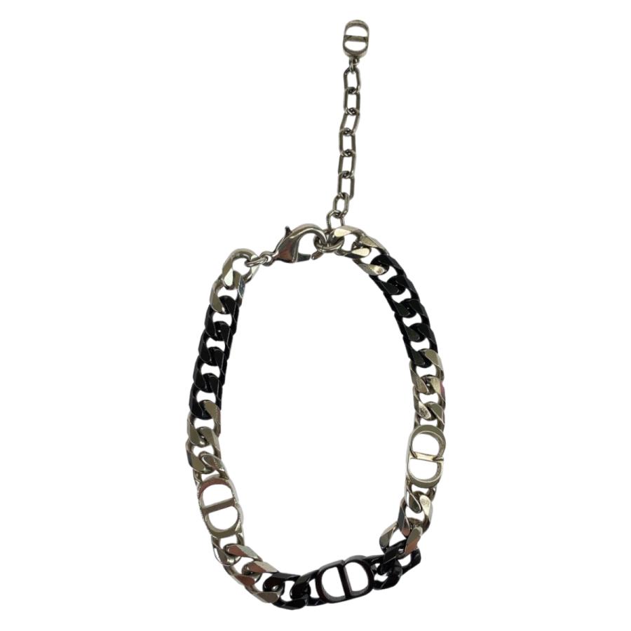 Dior ディオール CD 1947  Birkenstockコラボ シルバー ブラック 黒 メタル ブレスレット CDロゴ メンズ 406670 |  | 01