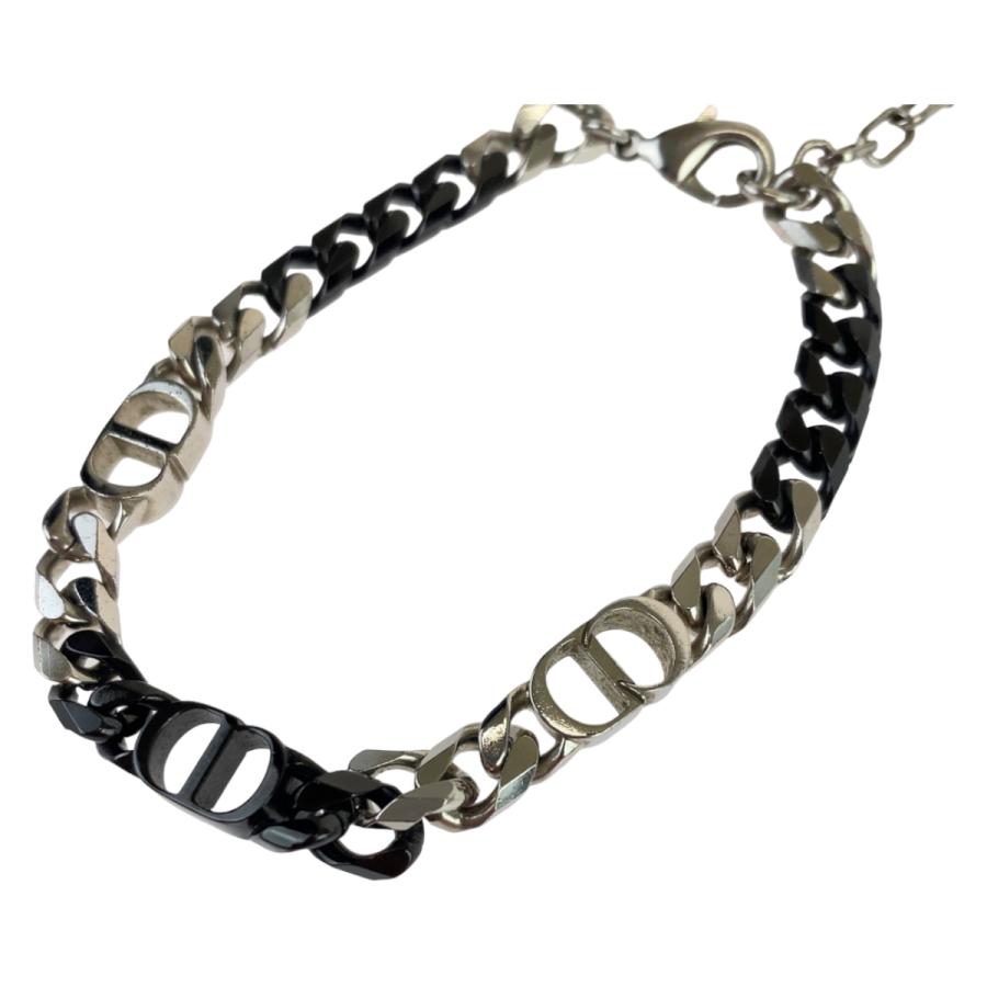 Dior ディオール CD 1947  Birkenstockコラボ シルバー ブラック 黒 メタル ブレスレット CDロゴ メンズ 406670 |  | 02