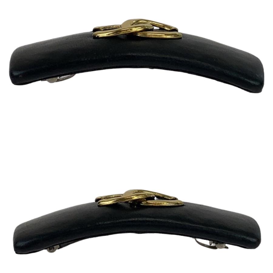 CHANEL シャネル ココマーク ブラック 黒 ゴールド金具 ラムスキン バレッタ ヘアアクセサリー 髪留め レディース 406754 | CHANEL | 02